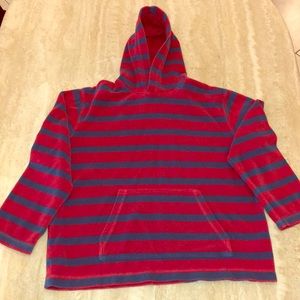 Mini Boden terry cloth hooded sweatshirt.